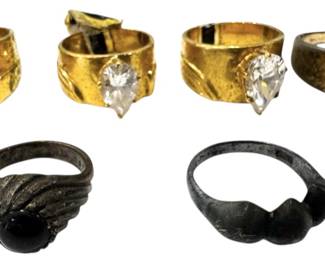 Sterling and Gold Plated Rings 