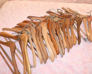 vintage wood hangers