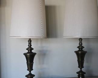 vintage Table lamps Solid heavy brass