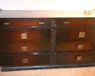 Mahogany asian style dresser 8 drawer