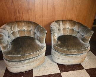 swivel upholstered arm chair