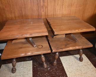 country cottage wood pine end table