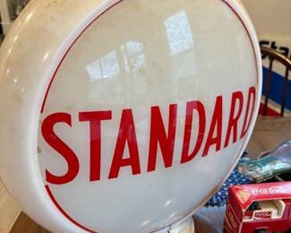 Vintage Standard Oil milk-glass service station globe