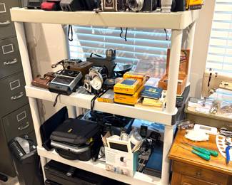 Collection of vintage cameras