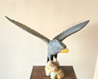 Hand Carved Bald Eagle Sculpture
