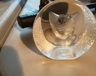 Cat Glass Sculpture