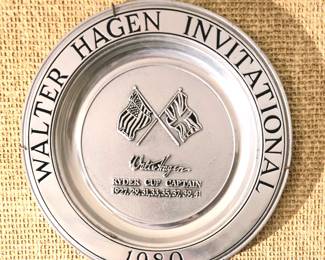 Walter Hagen Invitational 1980 Pewter Plate "Ryder Cup Captain"