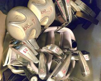 Lots Of Golf Clubs & Accessories