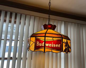 Budweiser Stained Glass Hanging Fixture