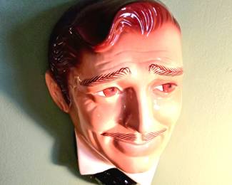 Clark Gable Mask Clay Wall Art depicting his role as Rhett Butler in Gone with the Wind