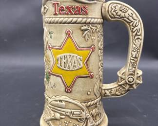 Western Theme Texas Stein w/ Raised Design