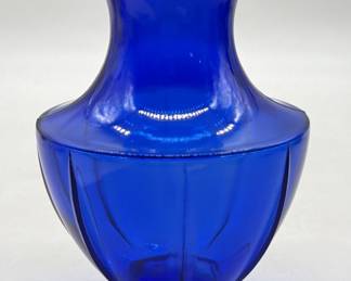 Mid Century Indiana Glass Cobalt Blue Vase