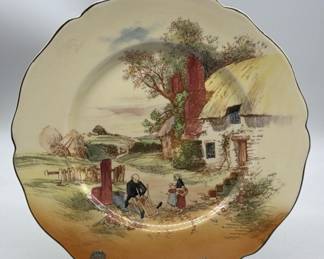 Vtg. Royal Doulton Rustic England Scalloped Plate