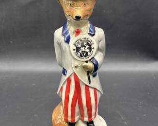 1971 Jim Beam Collectible Uncle Sam Fox Bottle