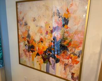 $220. Abstract signed piece from West Elm.  45" square