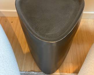 $300.  Restoration Hardware graphite side table originally $524.  It is 15 inches in diameter and 20.5 inches high.  Aged Graphite finish.  currently selling online for $510 plus tax and shipping.