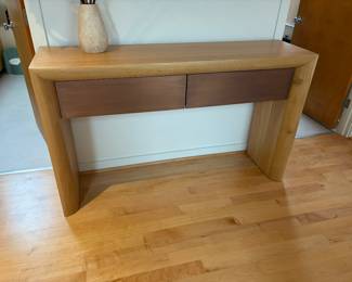 $340. Crate & Barrel Pace Wood Entry Console with 2 drawers.   60"w x 16" d x 36"h.  