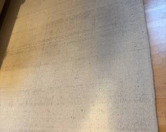 $980. Restoration Hardware Izar ivory and iron handwoven wool rug.  9' x 12'.  Online currently for $2515 plus tax and shipping.  