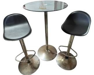 Tempered Glass Bistro Table 