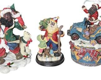 African American Santa Figures 