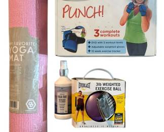 New Yoga Mat and Exercise Ball 