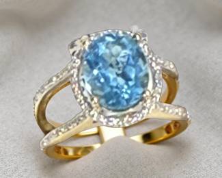 Diamond, Gold and Topaz Rings