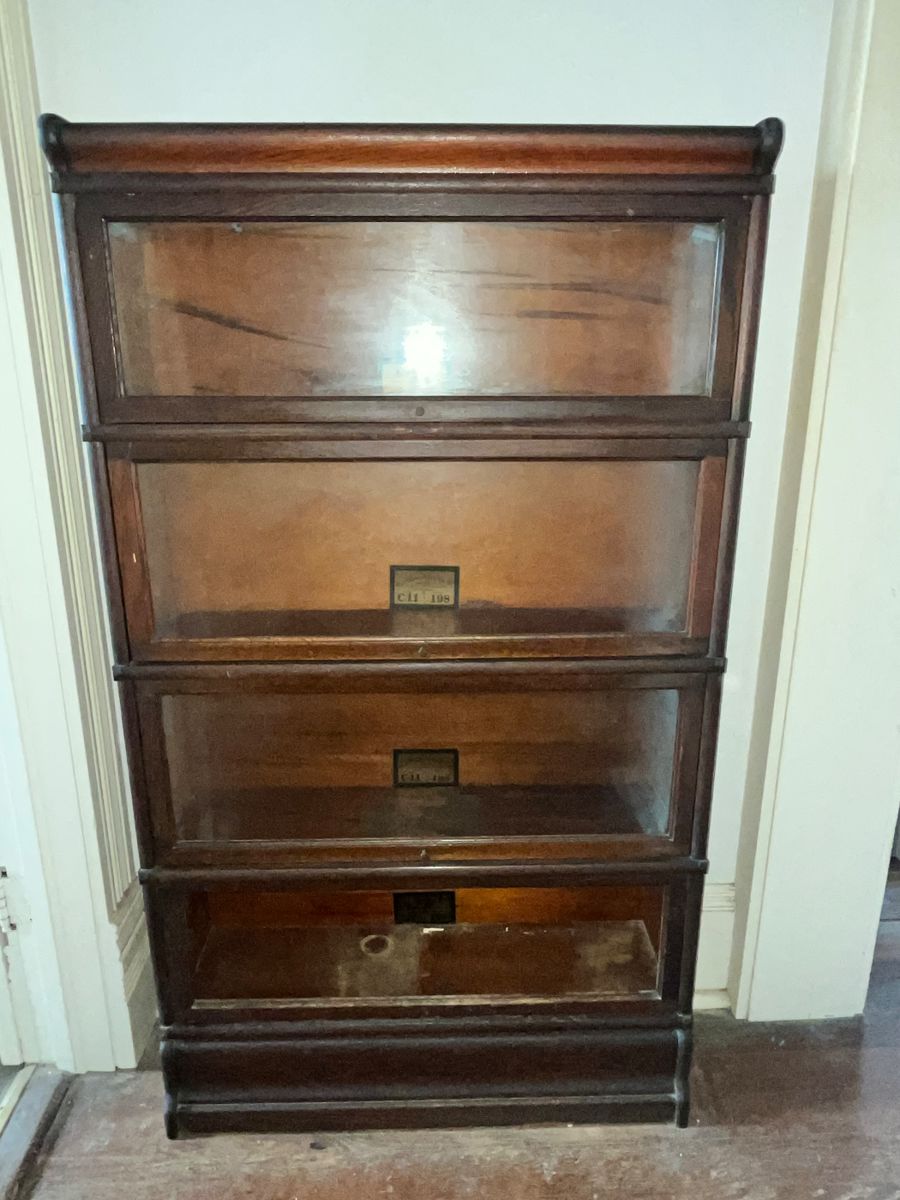 WONDERFUL, ANTIQUE "GLOBE-WERNICKE" 4-STACK LAWYER'S CASE!