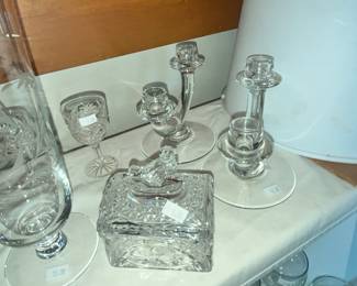 GLASS CANDLEHOLDERS