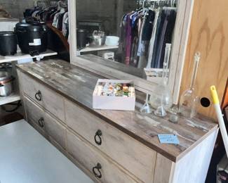 WASHED DRESSER & MIRROR