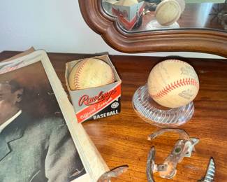 PAIR OF OLD AUTOGRAPHED BASEBALLS - MAYBE SOMETHING RARE HERE?