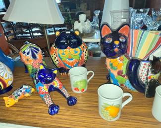 PORCELAIN WHIMSICAL KITTY CATS!