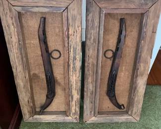 RUSTIC FRAMED HORSE HAMES