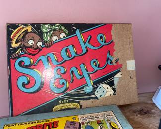 RARE "SNAKE EYES" GAME, BLACK AMERICANA COLLECTIBLE