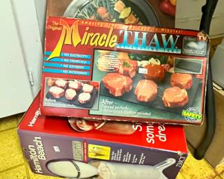 KITCHEN ITEMS STILL IN BOXES