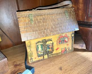 VINTAGE WOODEN BOX PURSE
