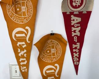 RARE, VINTAGE UT PENNANTS & A VINTAGE A&M PENNANT