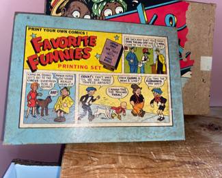 VINTAGE "FAVORITE FUNNIES" TOY PRINTING SET
