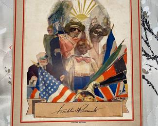 1933 CALENDAR - FAMOUS FDR LITHO