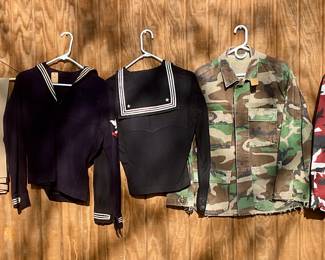 Vintage military uniforms