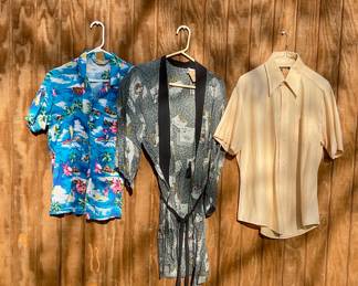 vintage shirts and robe