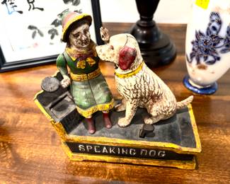 Rare antique French cast iron bank