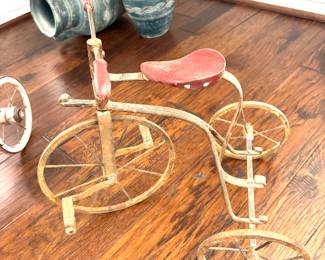 Vintage metal tricycle