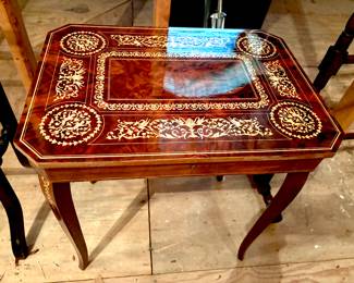 Italian hand inlay side table