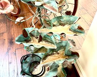 Vintage patina leaf fountain