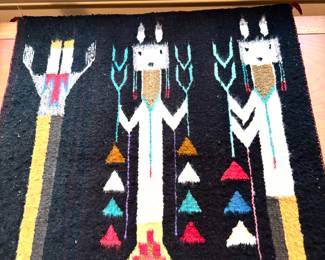 Rare small Navajo Yei weaving