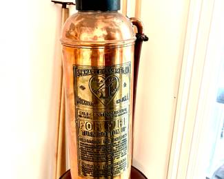 Rare vintage Elkhart brass/copper fire extinguisher