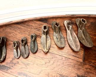 Antique cast iron cobbler shoe forms