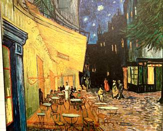 Framed Van Gogh "Cafe Terrace at Night" print