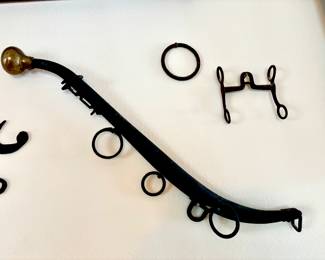 Antique brass knob horse harness