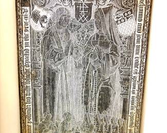 Several marvelous UK vintage brass rubbings